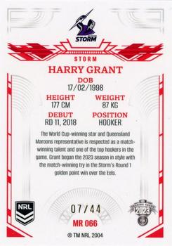 2023 NRL Traders Elite - Mojo Ruby #MR066 Harry Grant Back